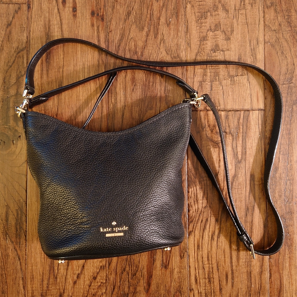 Kate Spade "Small Rubie" Black Leather Shoulder Bag
